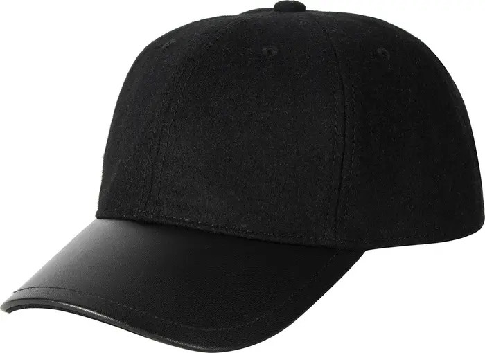 Leather Brim Baseball Cap | Nordstrom