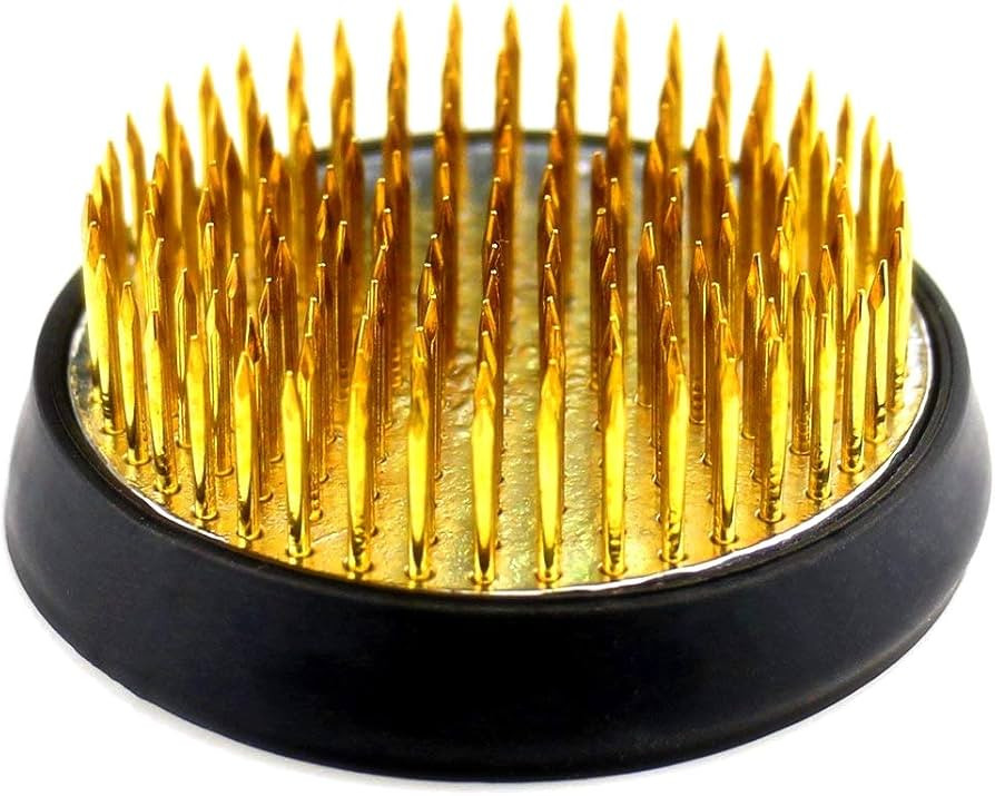 SVY Japanese Kenzan Ikebana Flower Arranger, Diameter 3¼ Inches, Kenzan Flower Frog with Needle ... | Amazon (US)