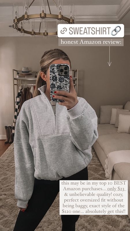 This sweatshirt is on sale for only $24 again! Grab it at this price, you will not regret it! 

#amazon #sweatshirt #springstyle #amazonstyle #cozy #amazondeal #springsale #sshealeighmills

#LTKSpringSale #LTKfindsunder50 #LTKSeasonal