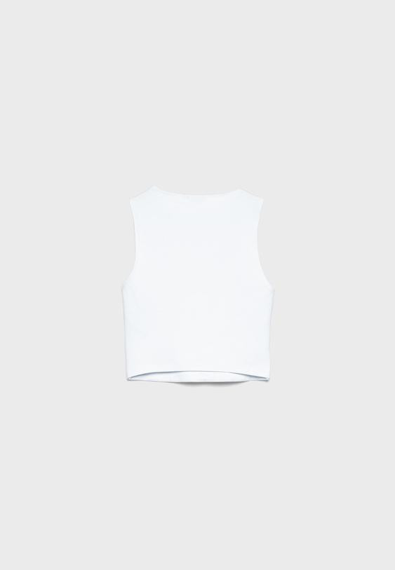 Katoenen mouwloze top | Stradivarius (NL)