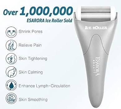 Ice Roller, ESARORA Ice Roller for Face & Eye, Puffiness, Migraine, Pain Relief and Minor Injury,... | Amazon (US)