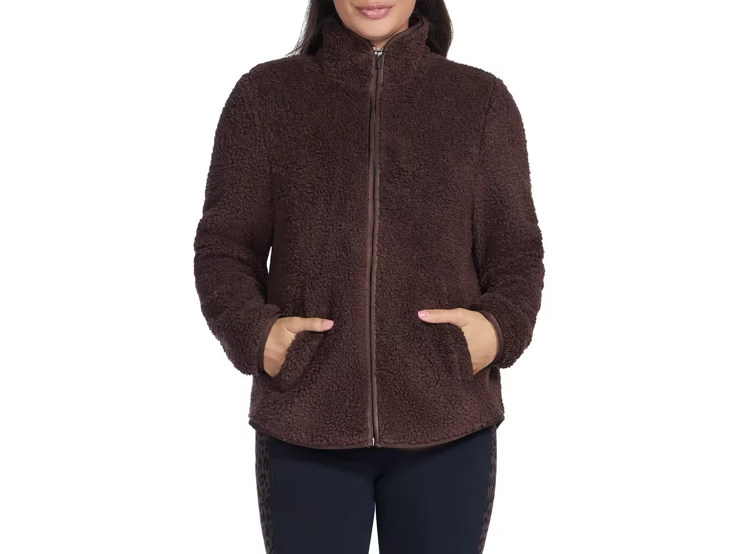 Skechers SkechSherpa Jacket | Women's | Coffee Brown | Size M | Jackets | DSW
