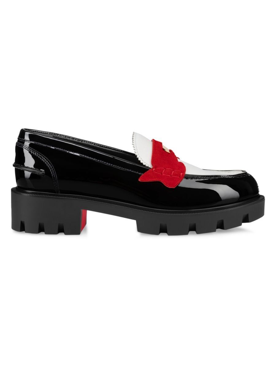 Penny Lug Calf Leather Loafers | Saks Fifth Avenue