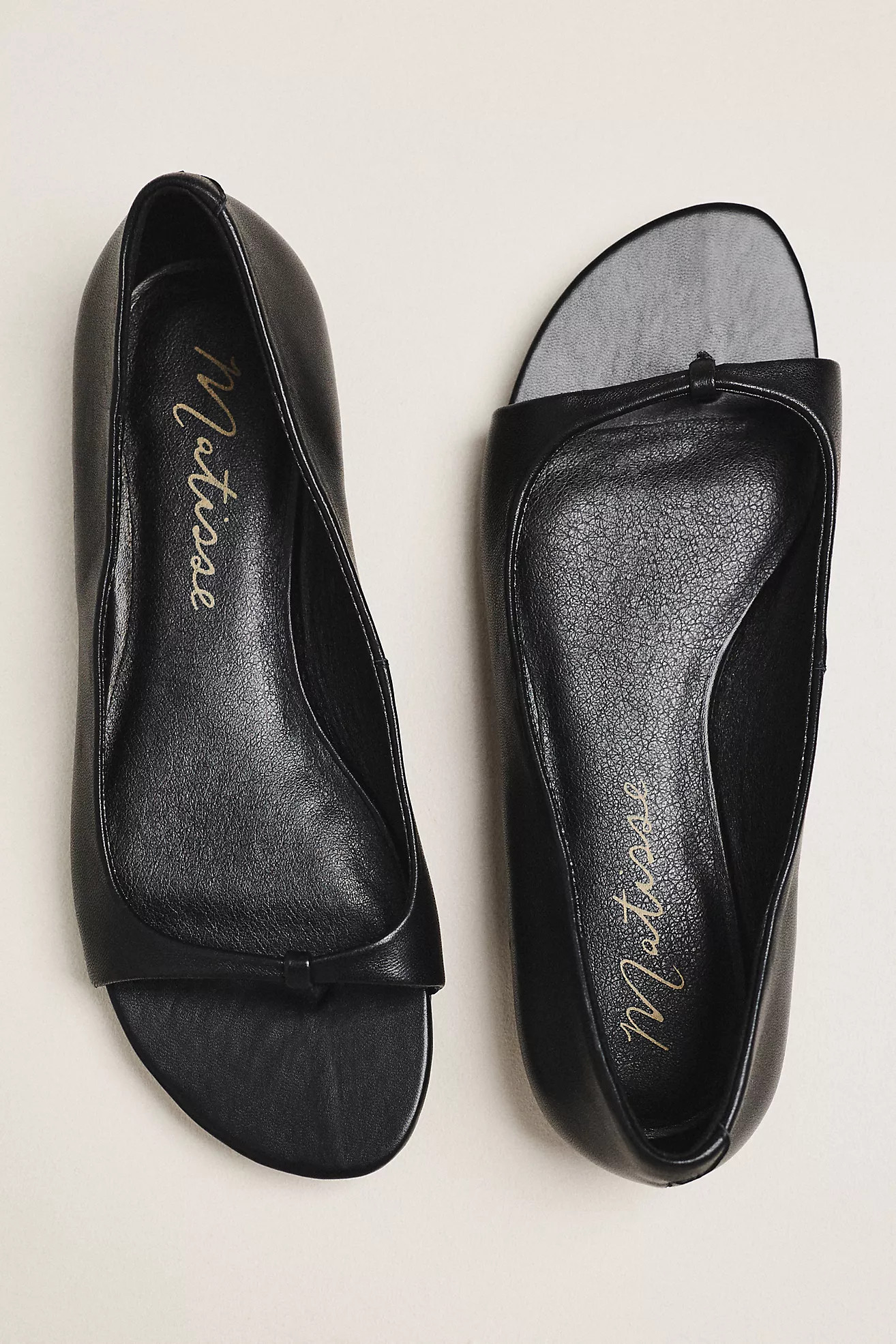 Matisse Neptune Open-Toe Bow Flats | Anthropologie (US)