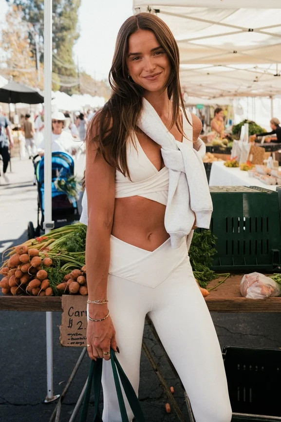 Oasis PureLuxe HW Crossover 7/8 Legging | Fabletics - North America