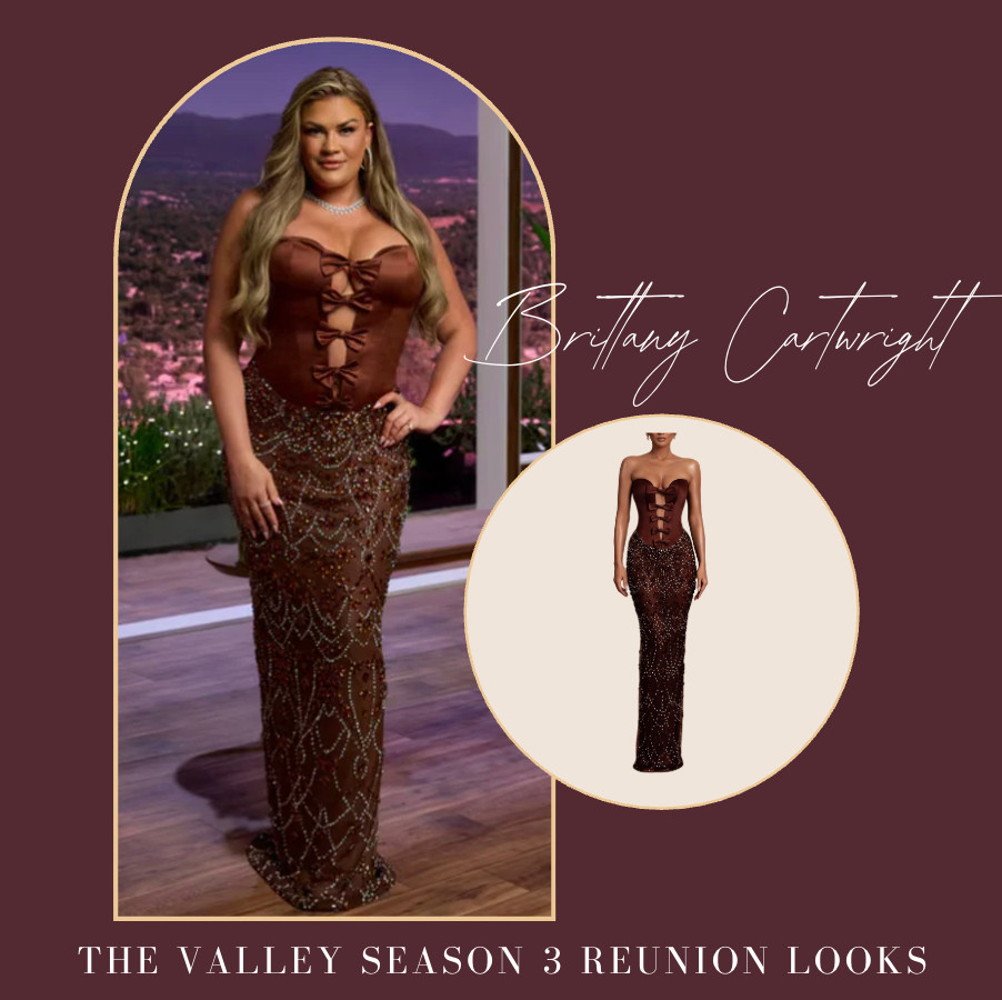 Brittany Cartwright's Season 3 Reunion Look is by Dodona Avdiu // Shop Similar 📸 + Info: Bravo TV 

 