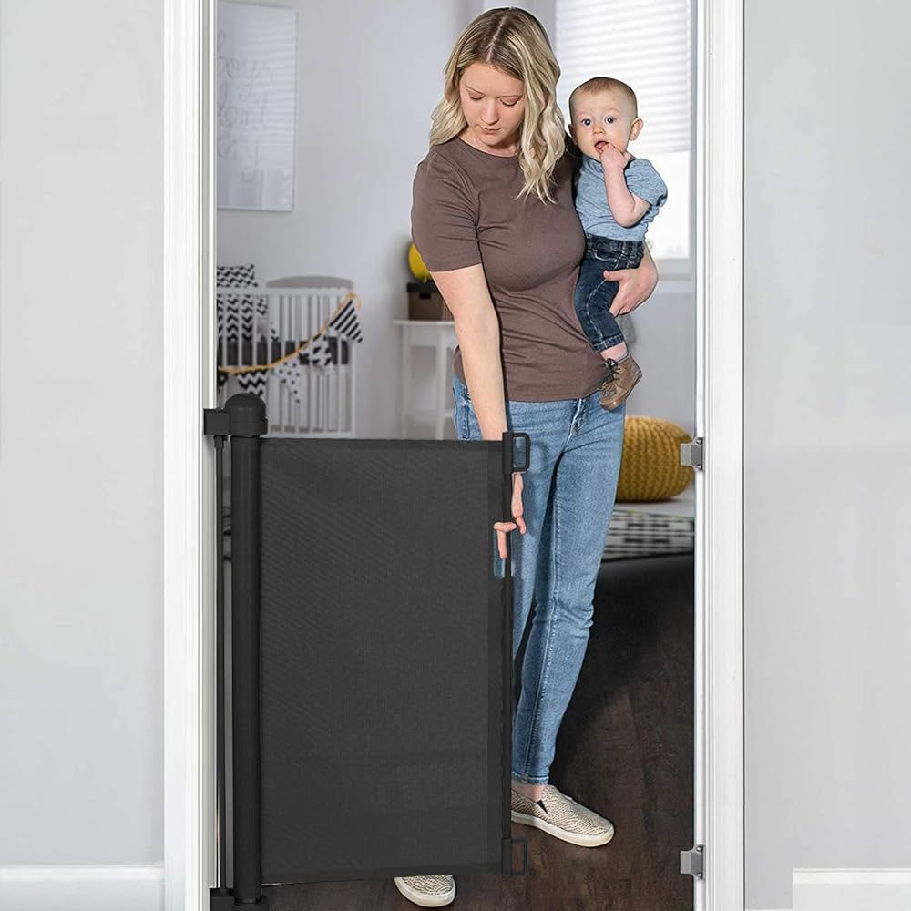 YOOFOR Retractable Baby Gate, Extra Wide Safety Kids or Pets Gate, 33” Tall, Extends to 55” W... | Amazon (US)