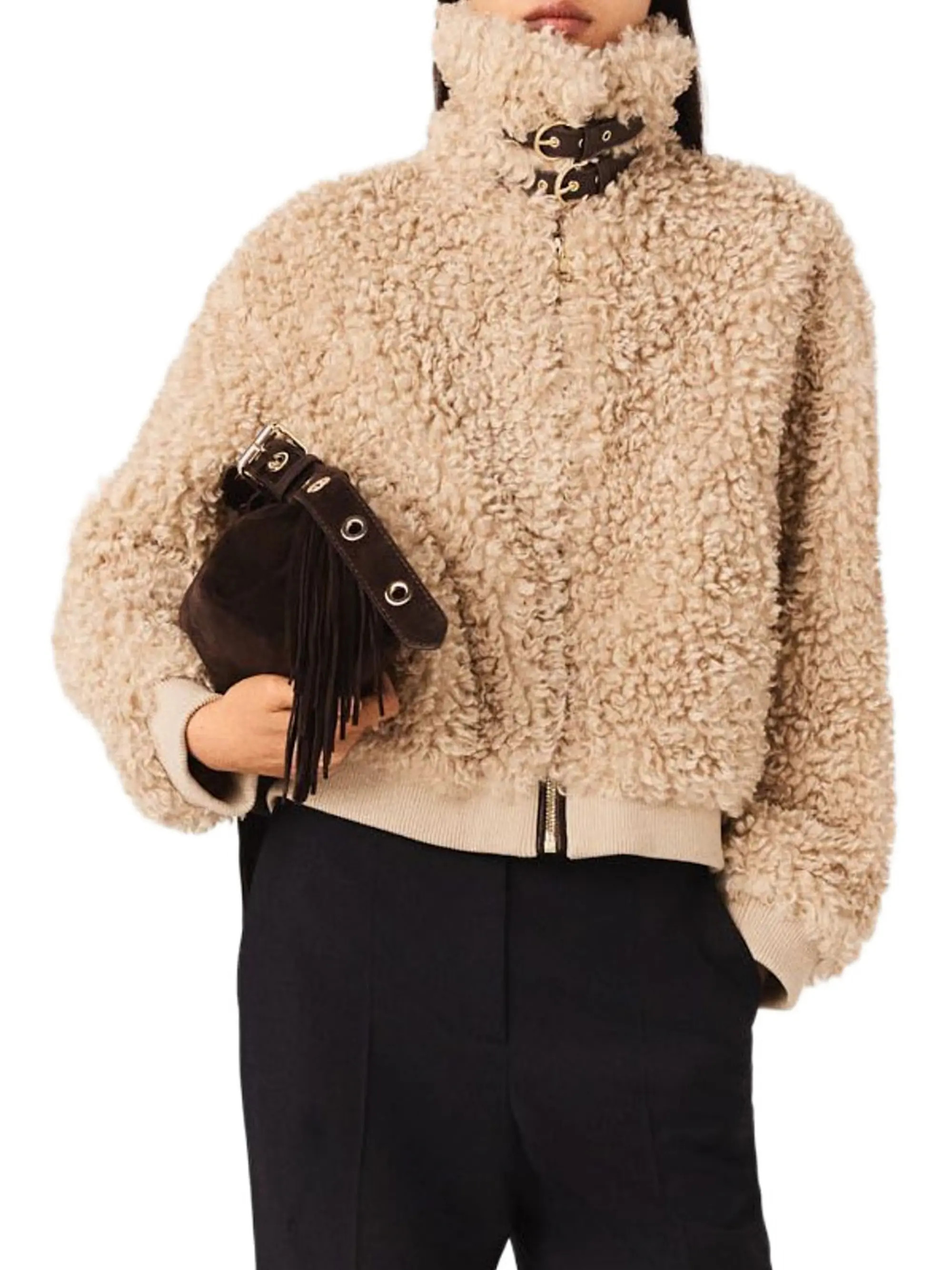 Maje Cropped Boucle Jacket | Saks Fifth Avenue | Saks Fifth Avenue