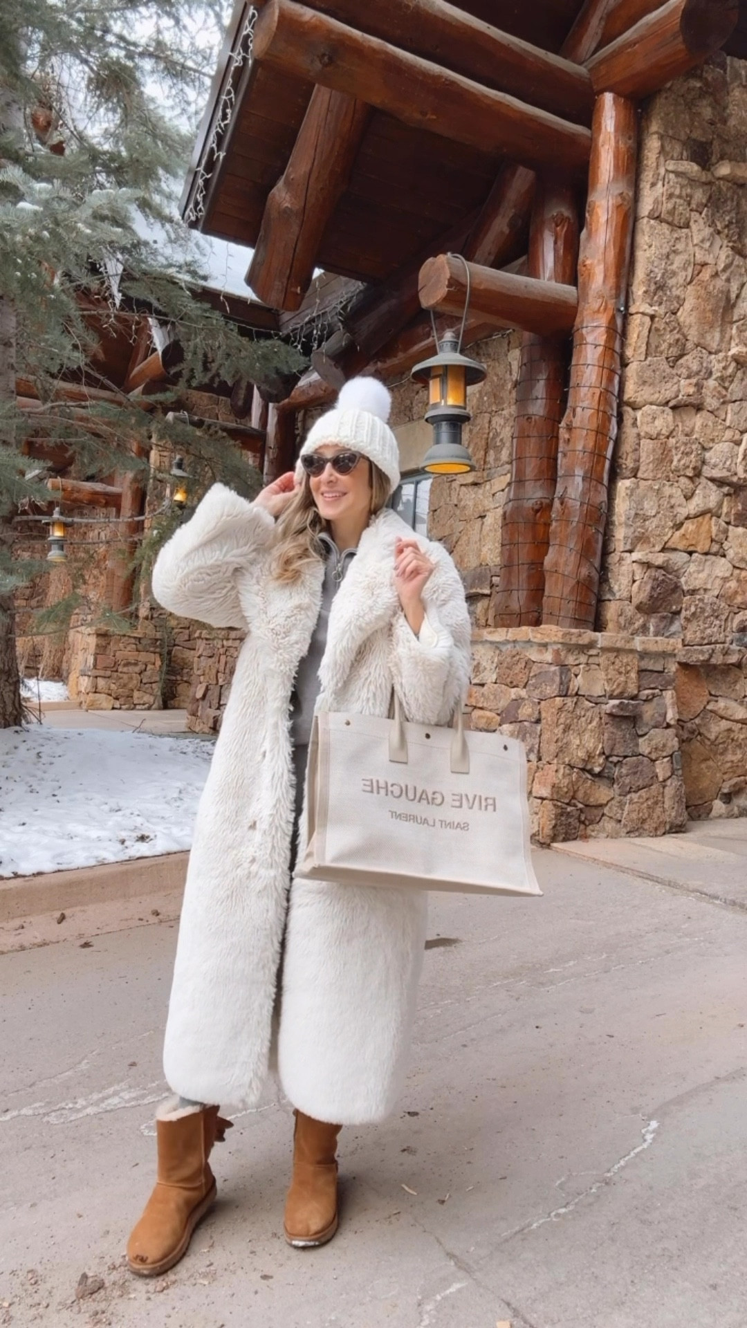How to elevate your winter outfit ❄️ Cozy e very chic fury white coat , Amazon pants and sweater set , Ugg boots , a designer bag , beanies and a nice pair of shades 
I am wearing a size small on everything . All run tts 


#LTKStyleTip #LTKSeasonal #LTKU