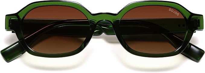 SOJOS Retro Polarized Hexagonal Rectangle Sunglasses Women Men SJ2389,Small | Amazon (US)
