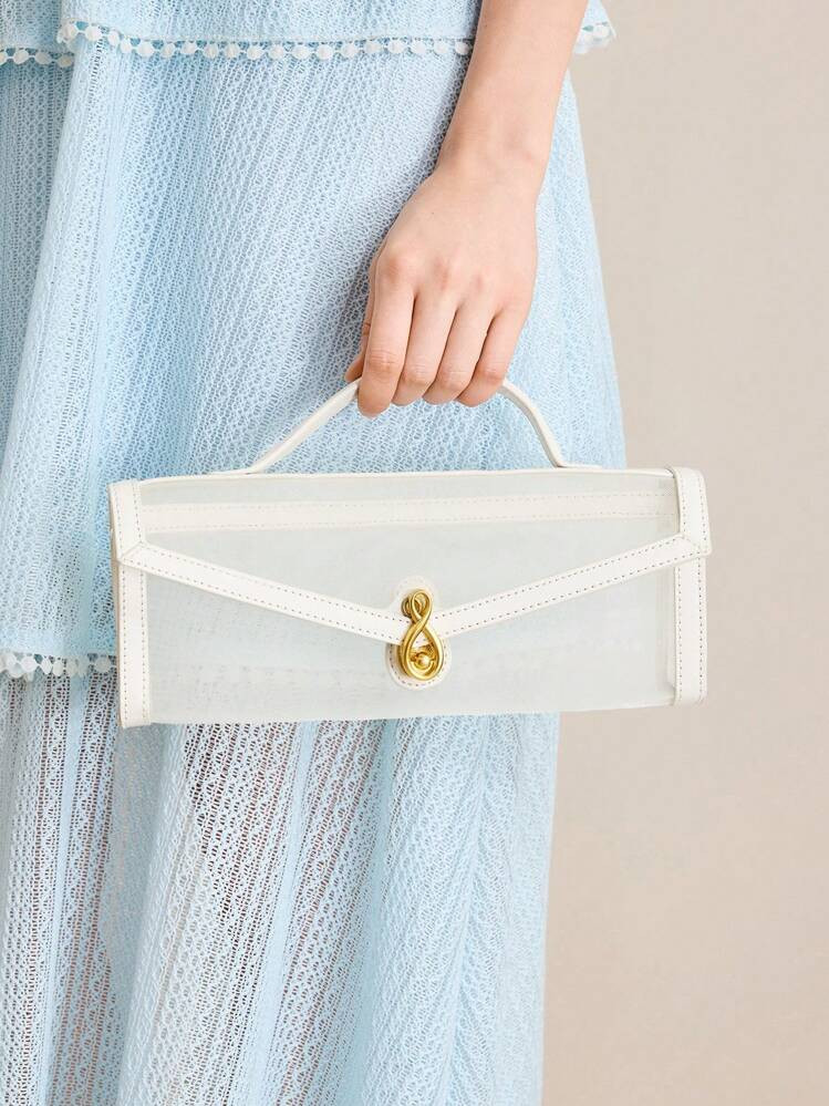 MOTF PREMIUM BUCKLE FLAP TOP HANDLE BAG | SHEIN