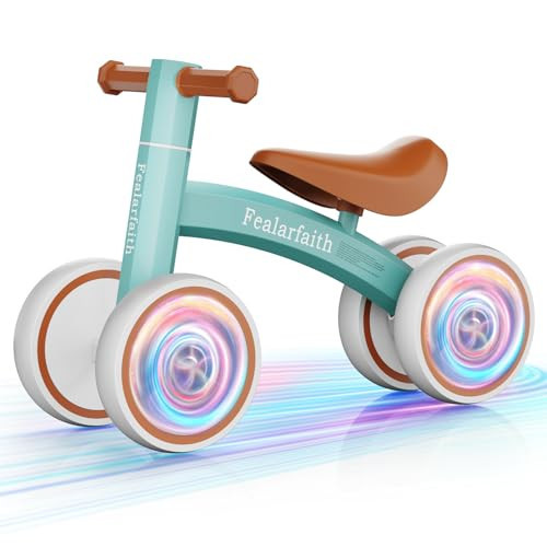Baby Balance Bike for 1 Year Old Boys Girls, Toddler First Bike with 4 Colorful Lighting Wheels | 10-36 Month Toddler Balance Bike | First Birthday Gifts (Robbin's Egg Blue) | Amazon (US)