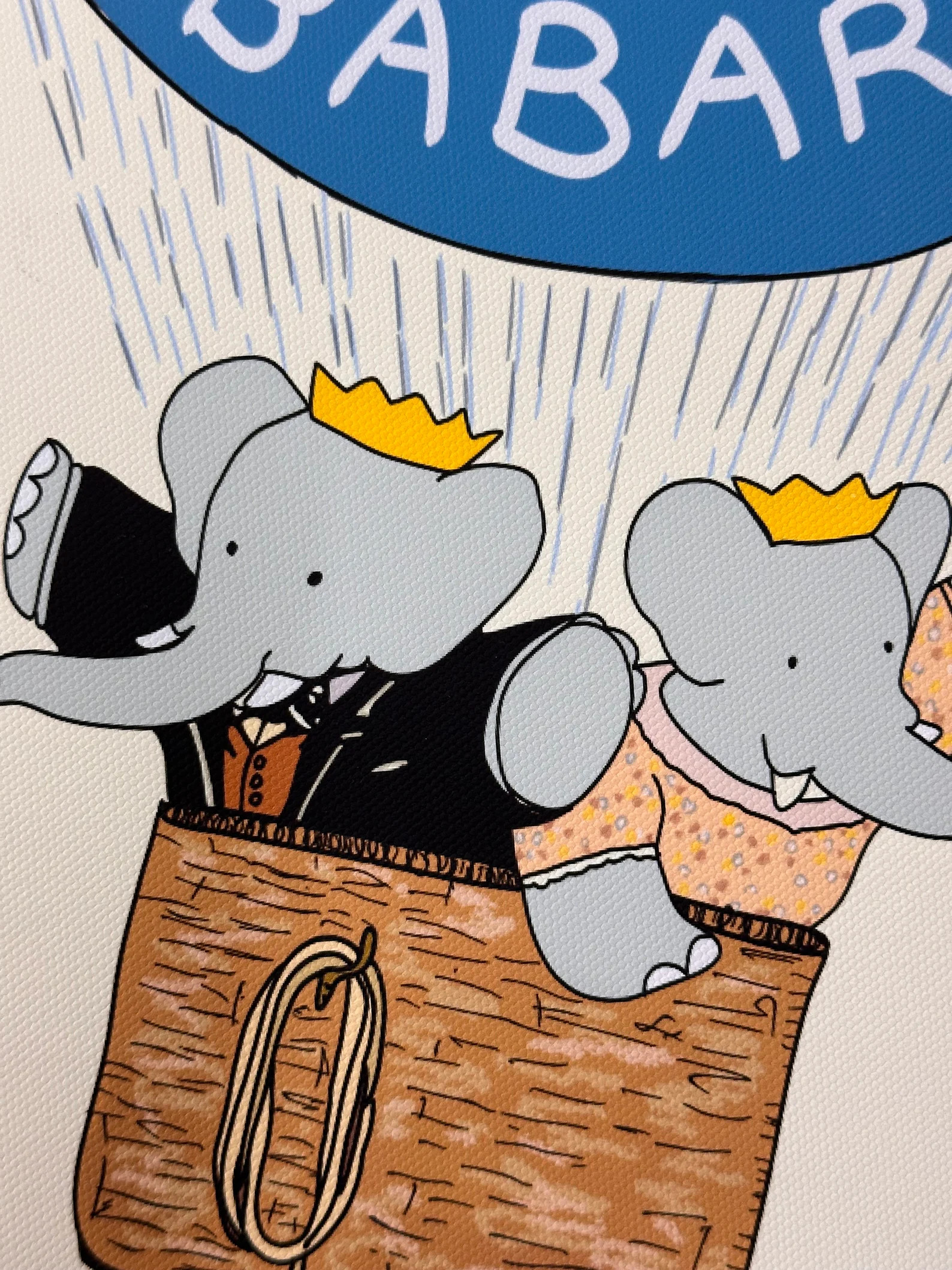 Babar the Elephant Le Voyag De Babar Nursery Wall Art Retro Kids Decor Quote Wall Art Genre Neutr... | Etsy (US)