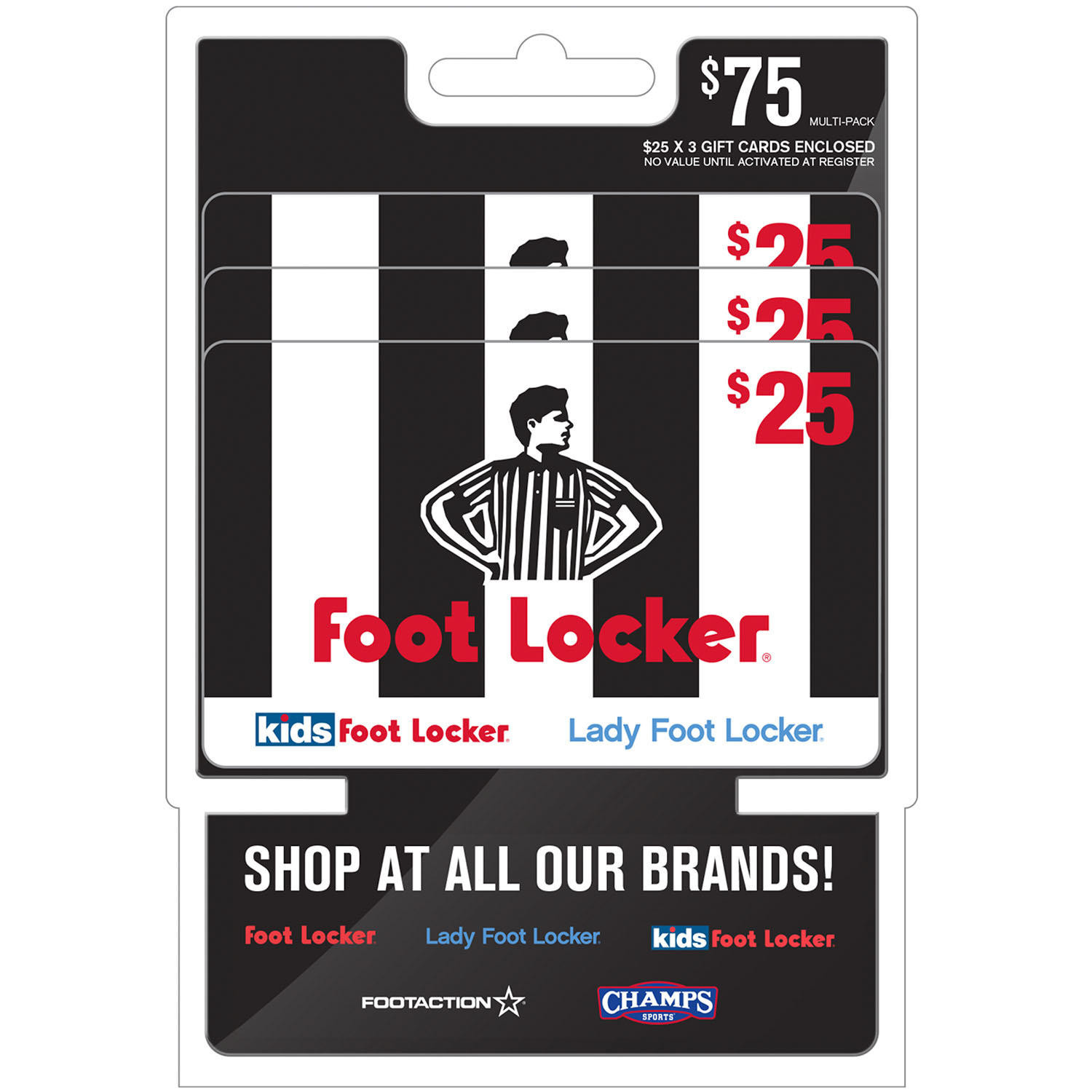 Foot Locker $75 Gift Card Multi-Pack, 3 x $25 | Sam's Club