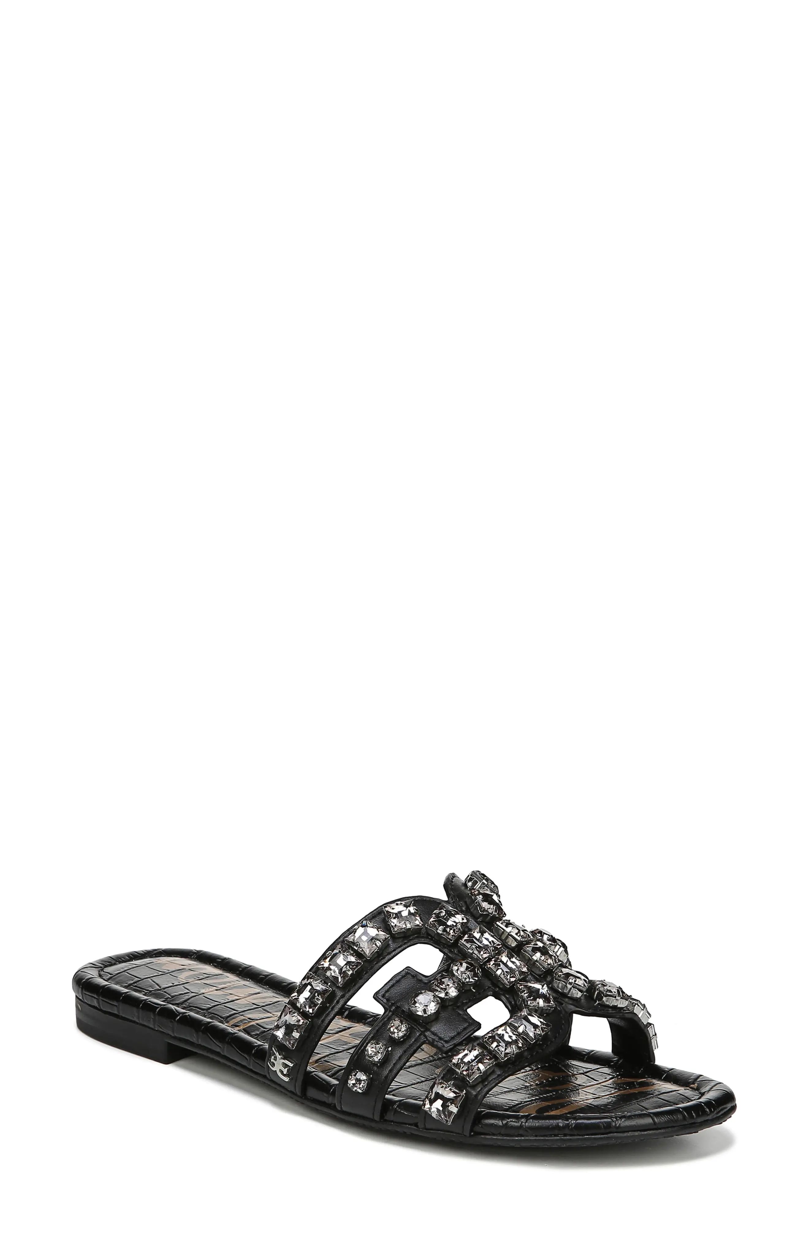 Women's Sam Edelman Bay 2 Embellished Slide Sandal, Size 5 M - Black | Nordstrom