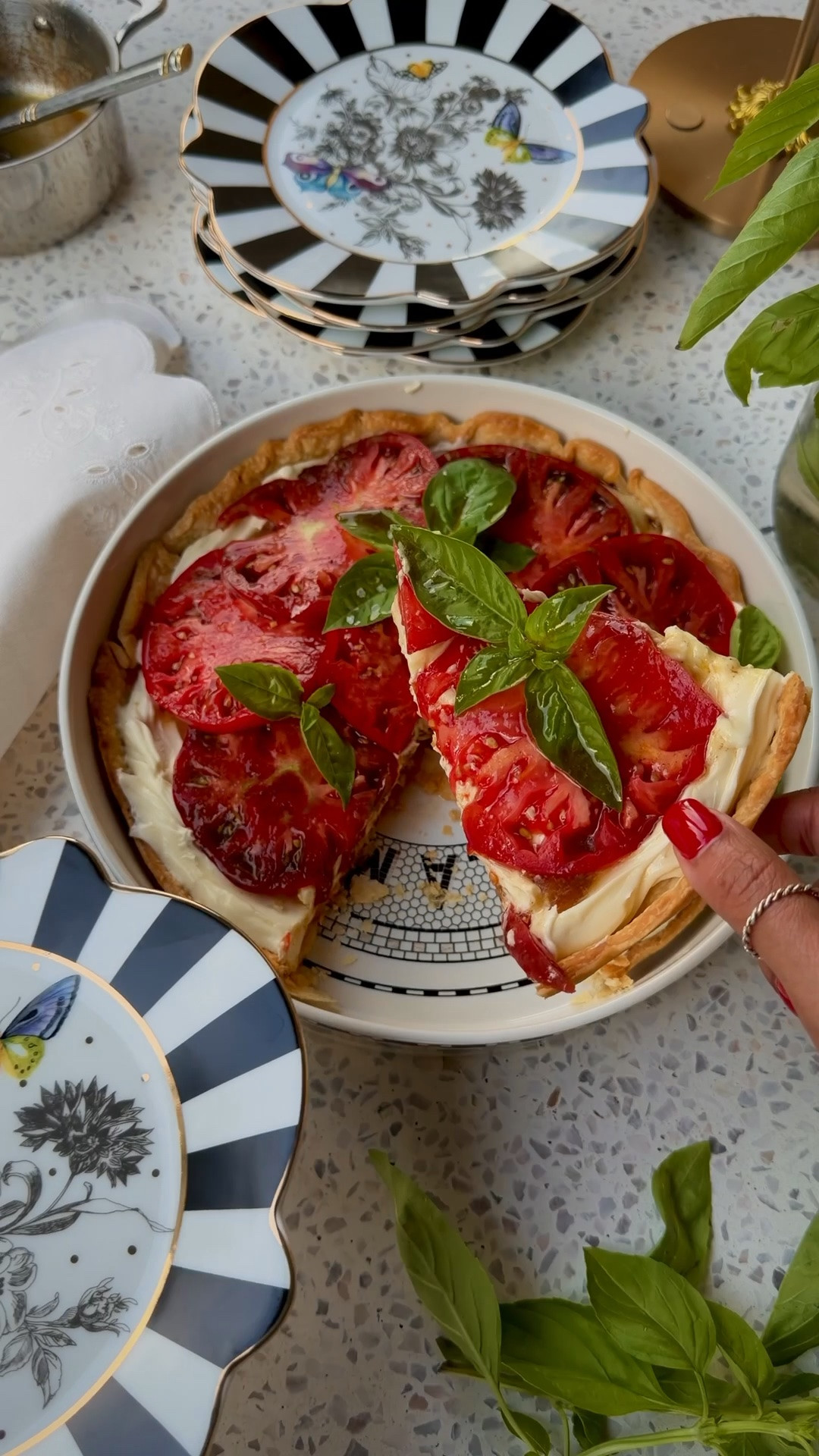 Recipe for my whipped brie tomato tart is on Instagram

#LTKHome #LTKfoodie