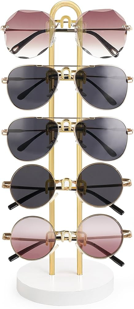 Mkono Sunglasses Organizer Glasses Holder Stand Sunglass Storage Eyeglasses Rack Metal Frame with... | Amazon (US)