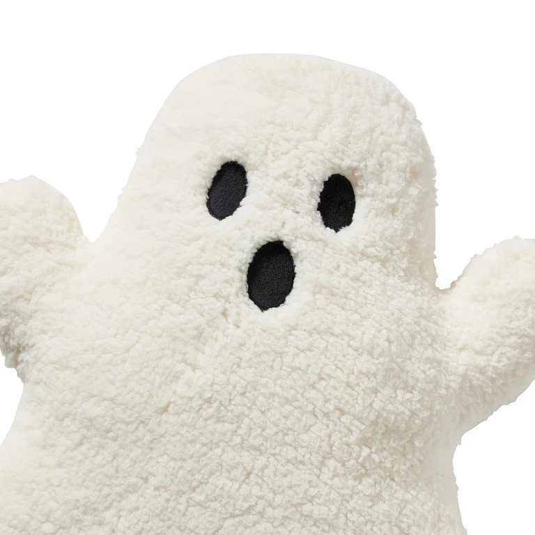 My Texas House Halloween Ivory Ghost Shaped Decorative Pillow, 16" x 14" | Walmart (US)