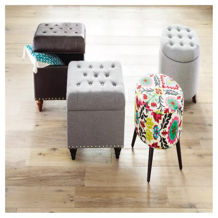 Danbury Tufted Storage Ottoman with Nailheads - Threshold™ | Target
