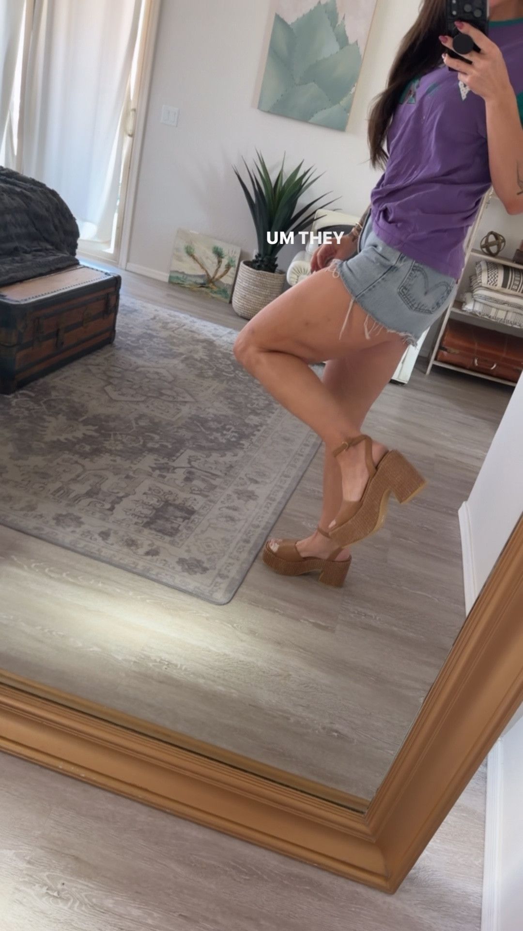 These sandals are so comfy. I was so surprised. They come in 3 colors and no half sizes. So I did size up to a 10 and they fit perfect. 

Women’s wedges
Women’s spring outfit
Women’s sandals 
Nude sandals
Wedges
