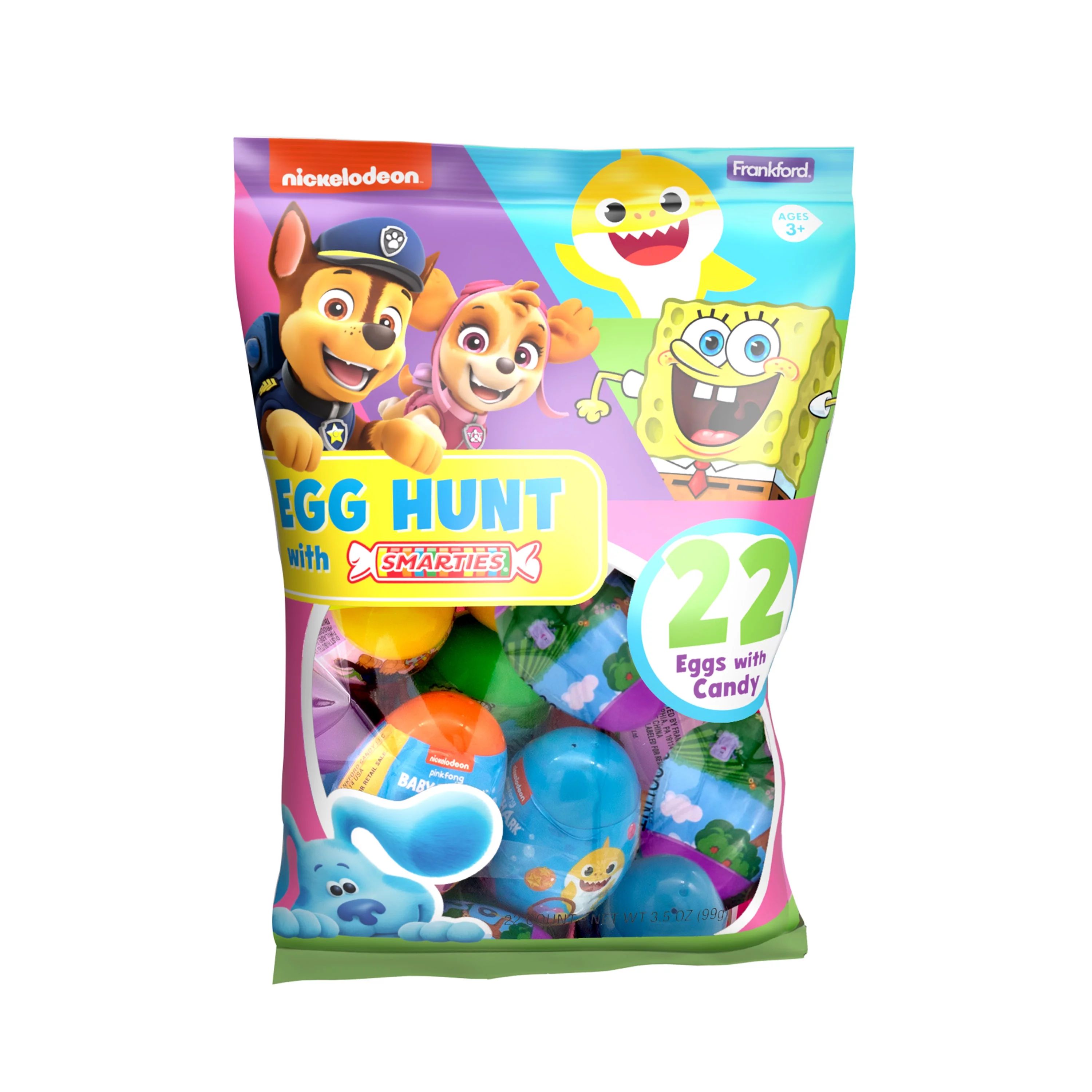 Frankford's Nickelodeon Egg Hunt with Smarties Candy, 22 Filled Eggs | Walmart (US)