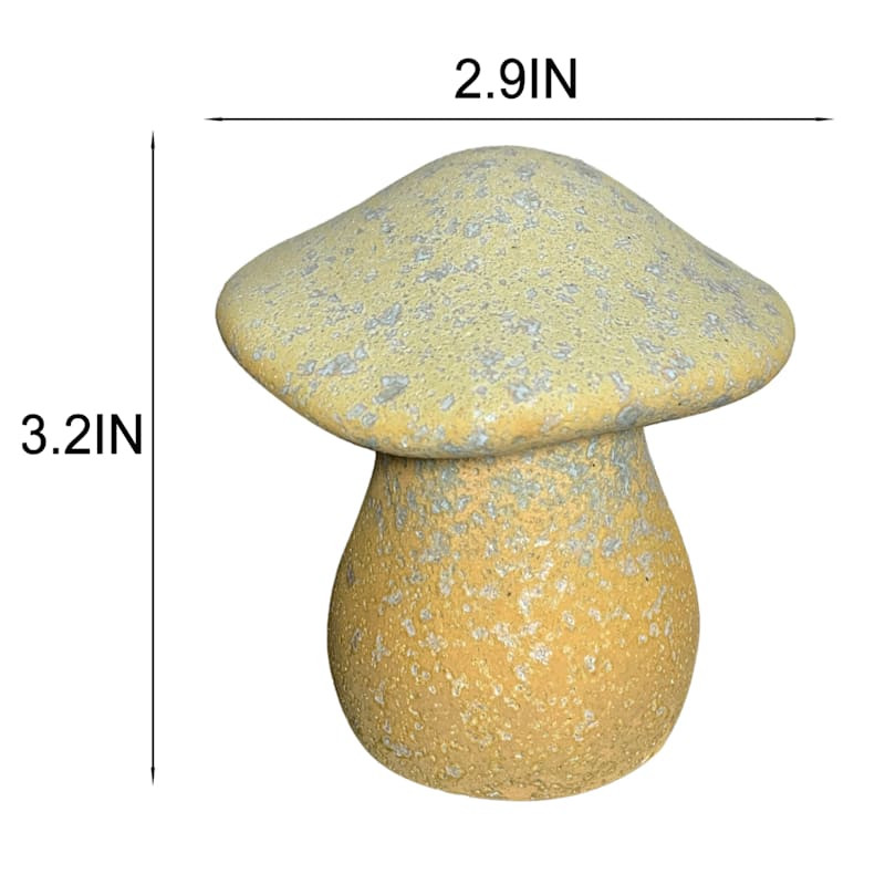 Brown Ceramic Mushroom Table Decor, 3" | At Home