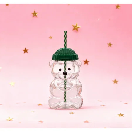 Adorable Bear Glass Cold Cup 20oz, Reusable with Straw – Ideal Gift for Cute Item Fans & Coffee Enthusiasts | Walmart (US)