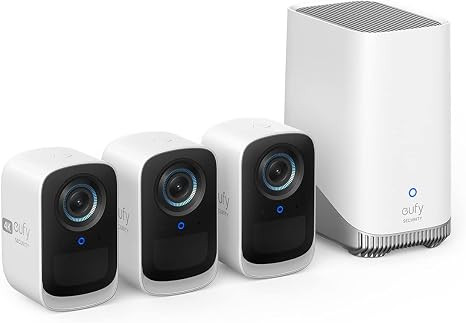 eufy security eufyCam S300(eufyCam 3C)3-Cam Kit, Security Camera Outdoor Wireless, 4K Camera, Exp... | Amazon (US)