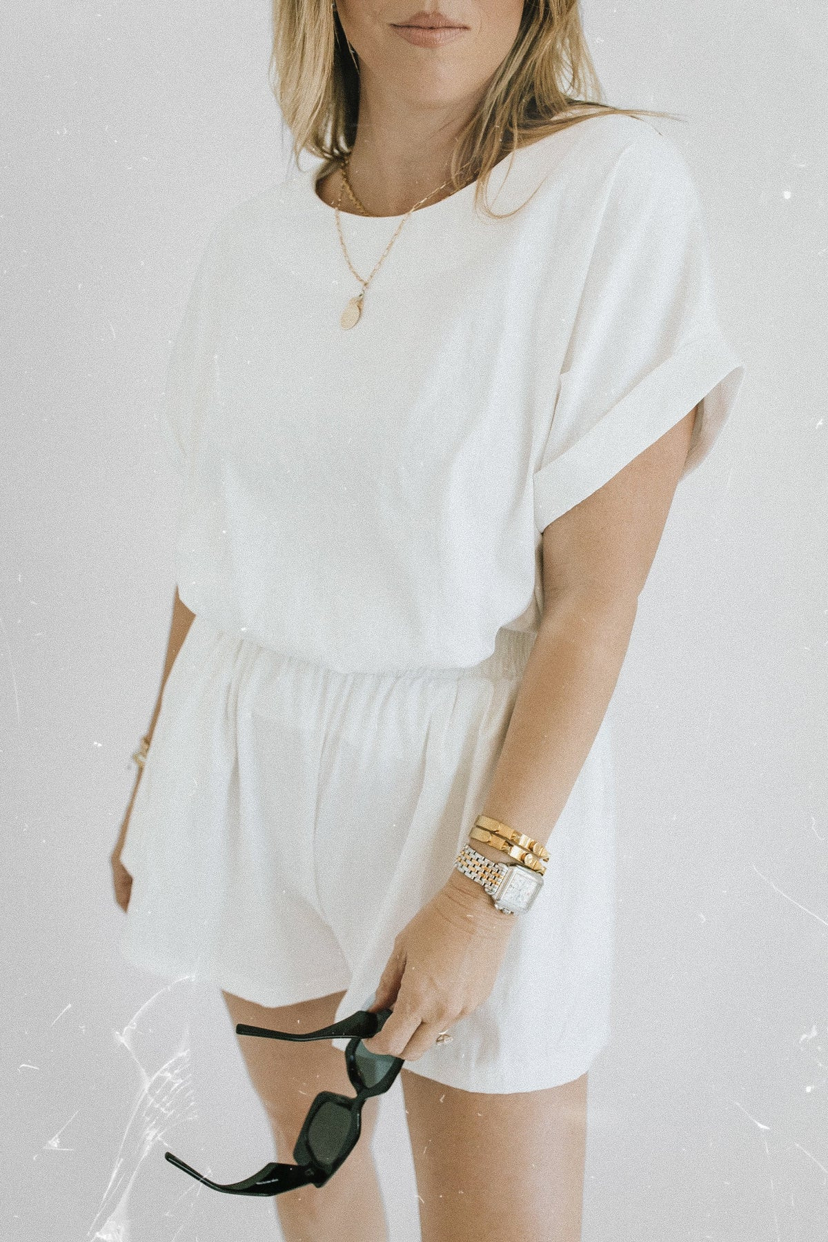 Gem Top + Short Set - White | THELIFESTYLEDCO