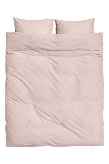 H & M - Washed Cotton Duvet Cover Set - Pink | H&M (US + CA)