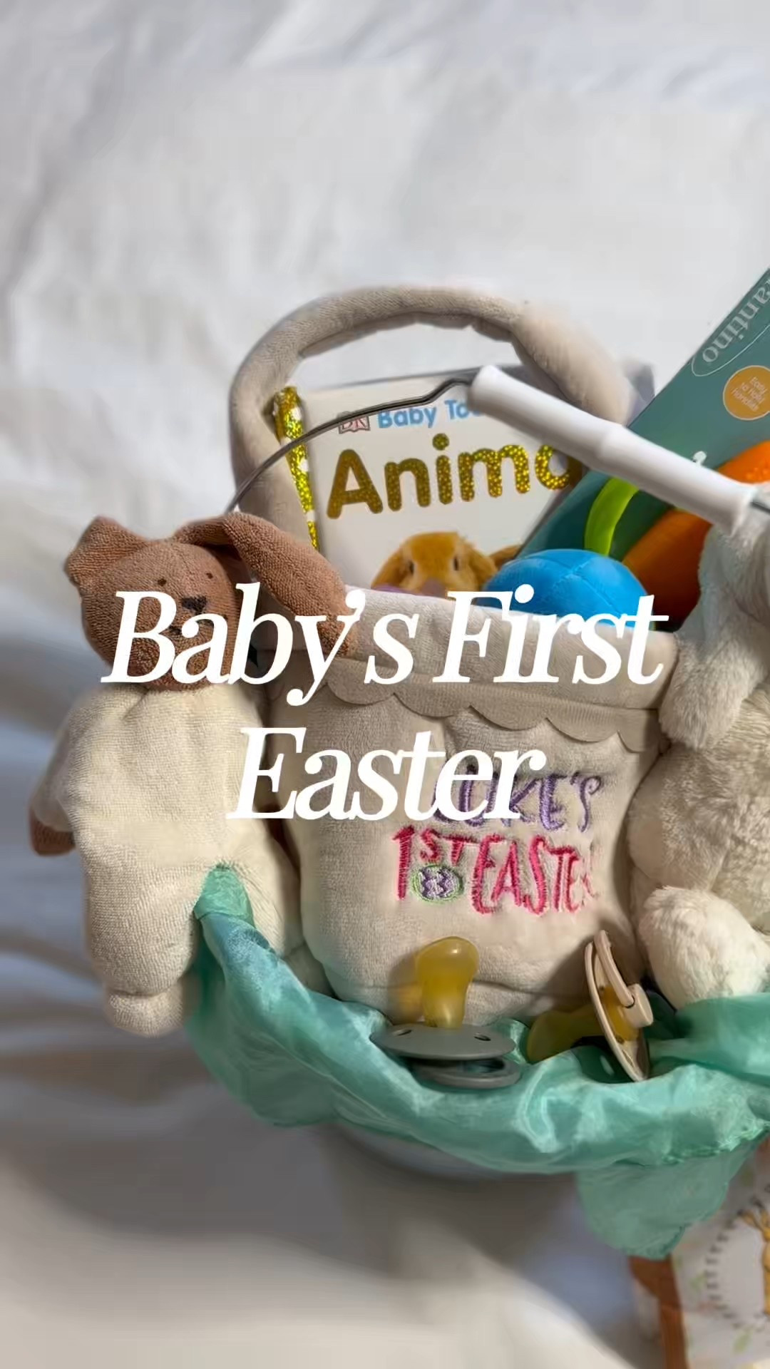 Got you — here’s the clean, top 1% version without mentioning LTK:

Baby’s first Easter basket ideas 🐣 baby Easter basket newborn Easter basket toddler Easter basket baby Easter essentials

A simple, meaningful baby boy Easter basket for year one 🤍 I used a budget-friendly Target Easter bucket and filled it with favorites we actually use — a personalized plush Easter basket, Sarah’s Silks playsilk (still a favorite for my older boys), teether, BIBS pacifier, baby board books, and the sweetest Jellycat bunny keepsake.

Easy mix of keepsake + practical baby essentials for babies and toddlers. Sharing this exact Easter basket setup + more baby Easter basket ideas 👶🏼

#LTKmomlife #LTKKids #LTKBaby