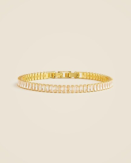 Dainty bezel-set cubic zirconia bracelet | J. Crew US