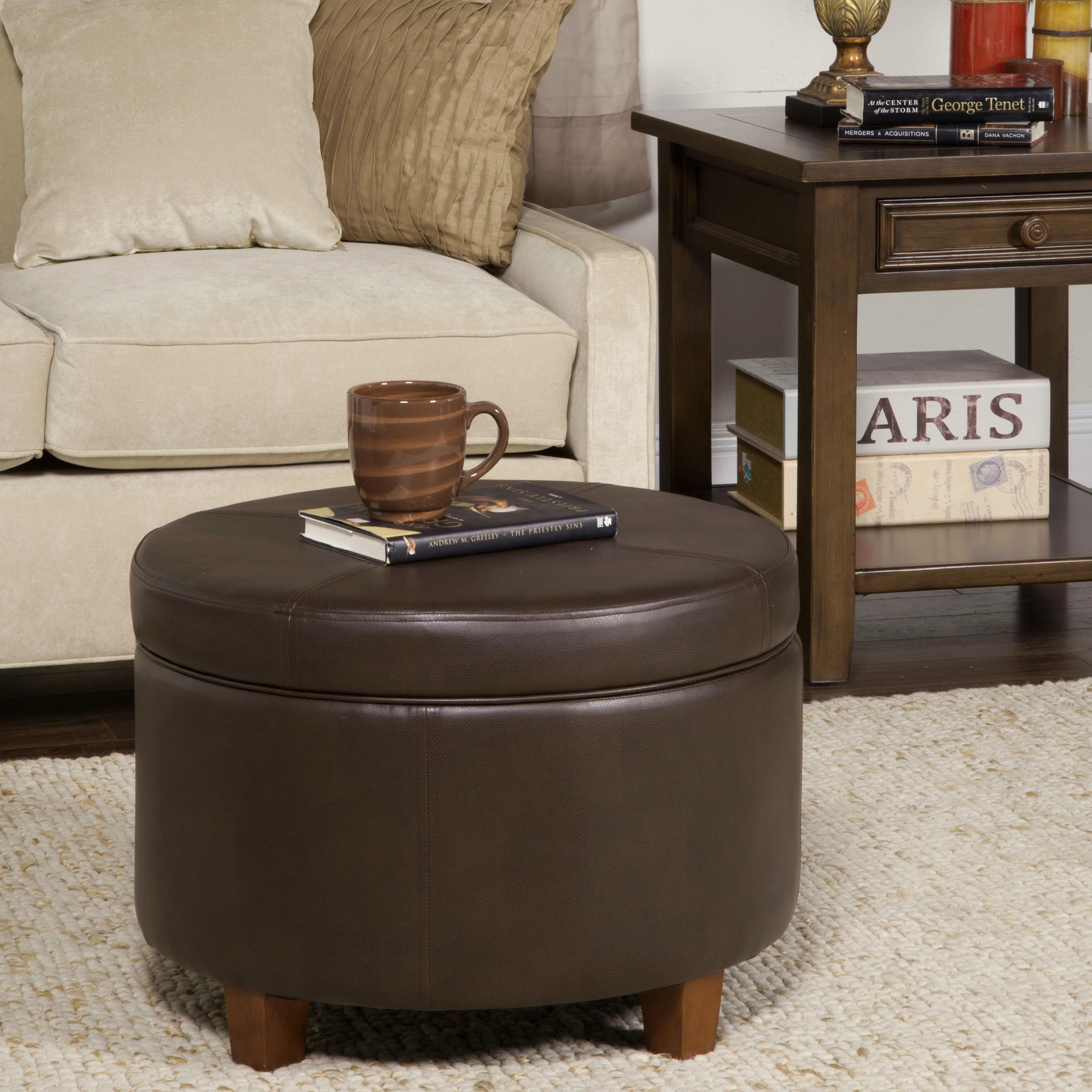 Breyonce Faux Leather Ottoman | Wayfair North America