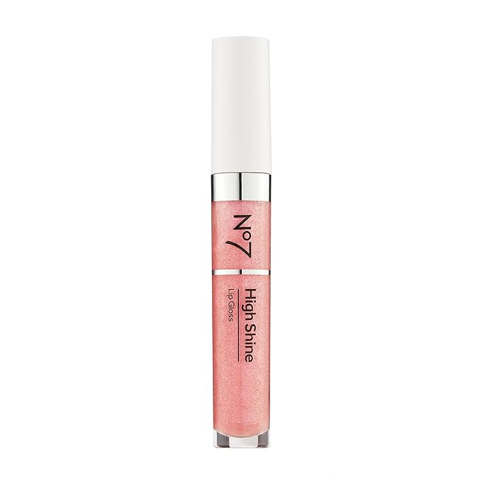 No7 High Shine Lip Gloss - Pink Slip - Moisturizing, High-Shine Lip Gloss with Jojoba Oil for Lip... | Amazon (US)