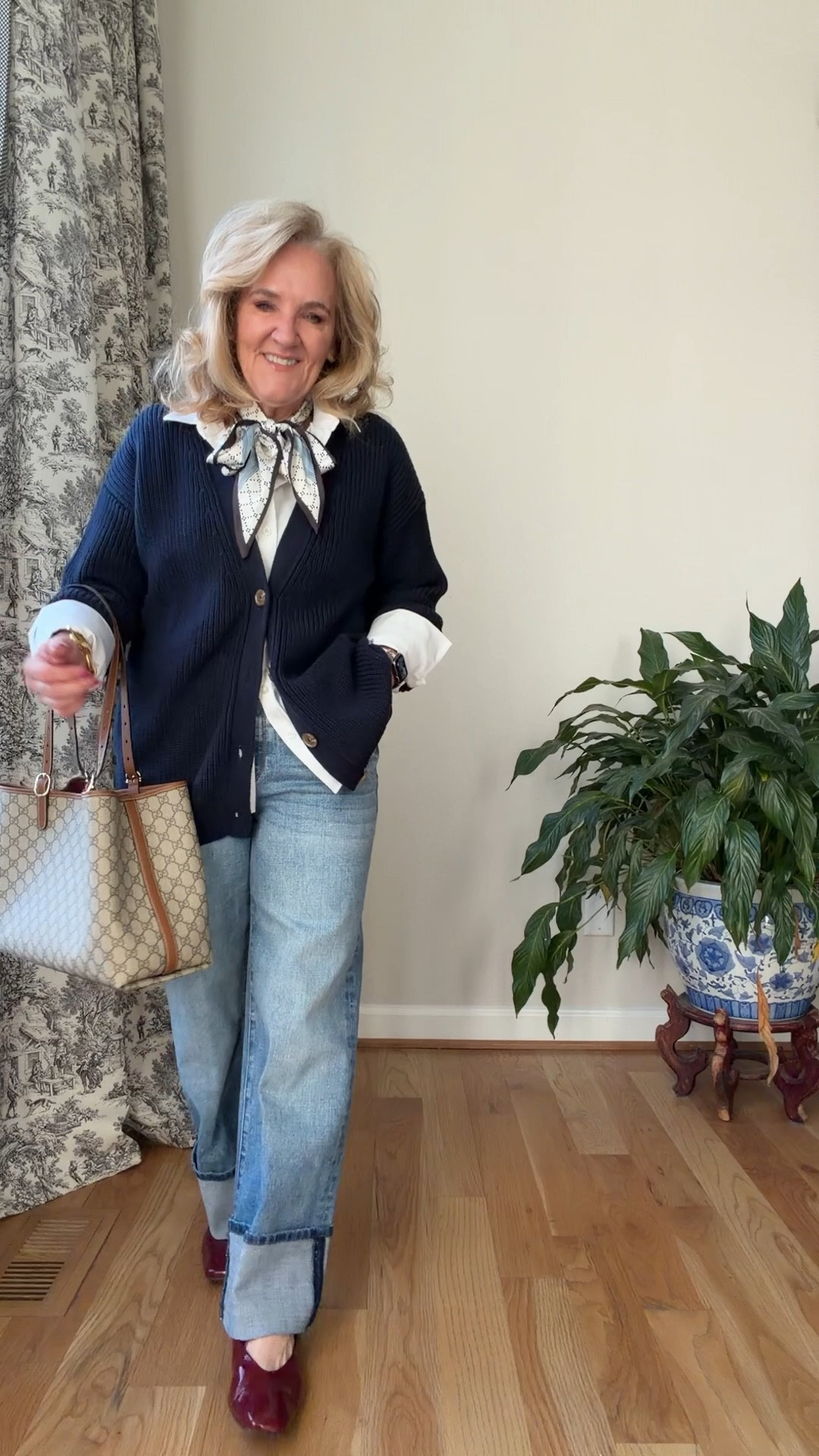 Pinterest inspired!
I’m linking my exact jeans, but the track striped jeans would also be really cute with this outfit. I do size down in this style.
No iron white blouse size 1.0
My cotton cardigan is not available in this longer length, but it is available in the more hip length that the Pinterest inspiration photo is wearing.
Amazon scarf. Mine was longer than the inspired by outfit, so I tied it in a bow versus in a knot.

#LTKOver40 #LTKootd #LTKPetite

#LTKSaleAlert #LTKOver40 #LTKPetite