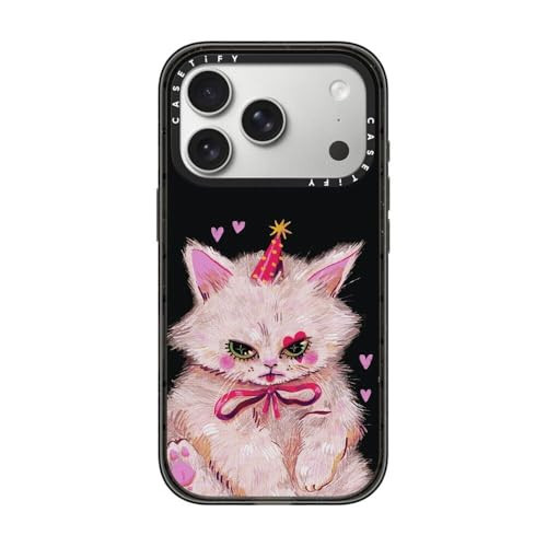 CASETiFY Impact iPhone 17 Pro Case [Slim/Wireless Charging Compatible / 8.2 ft. 4X Military Grade Drop Protection] - Clown Kitty - Clear Black | Amazon (US)