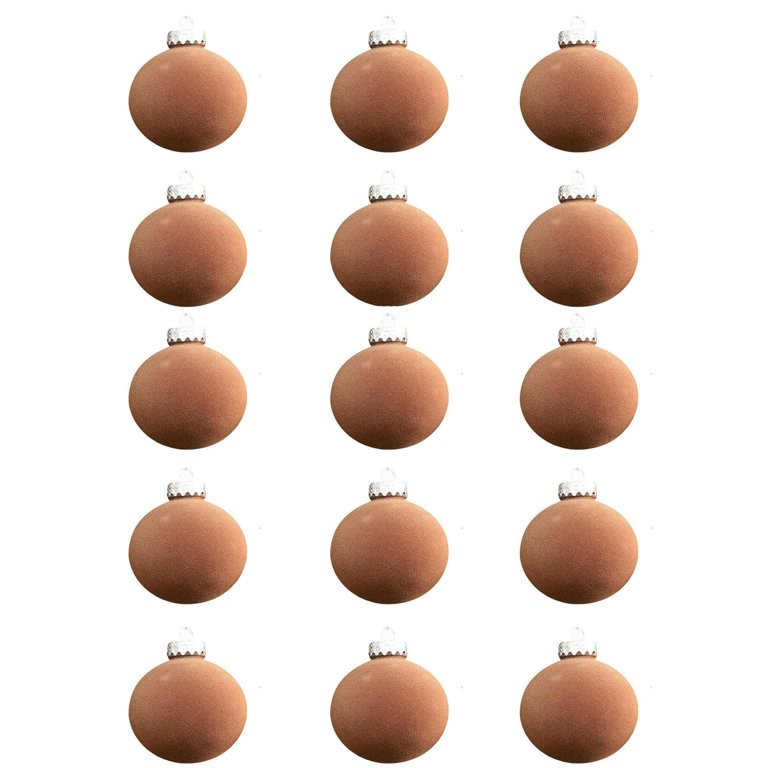 RKZDSR 8/15Pcs Flocked Christmas Tree Ball Ornaments: Velvet Xmas Decorative Hanging Balls for Ch... | Walmart (US)