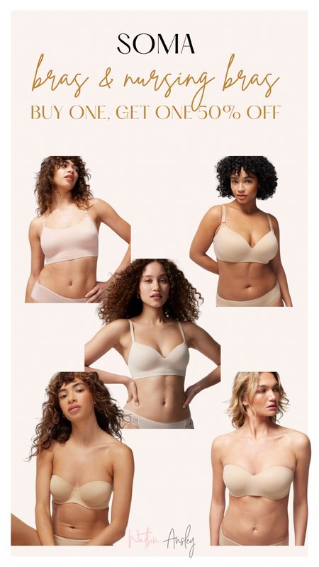 Shop Soma Bra during their buy one, get one 50% off sale. 
These are all my go to daily bras, from everyday bra, to nursing bras, to strapless! Long lasting comfort and great support!

Click below to shop!


#LTKFindsUnder50 #LTKStyleTip #LTKSaleAlert