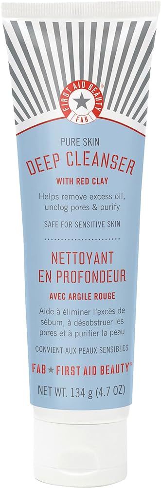 First Aid Beauty Pure Skin Deep Cleanser with Red Clay – Face Wash for Oily or Blemish-Prone Sk... | Amazon (US)
