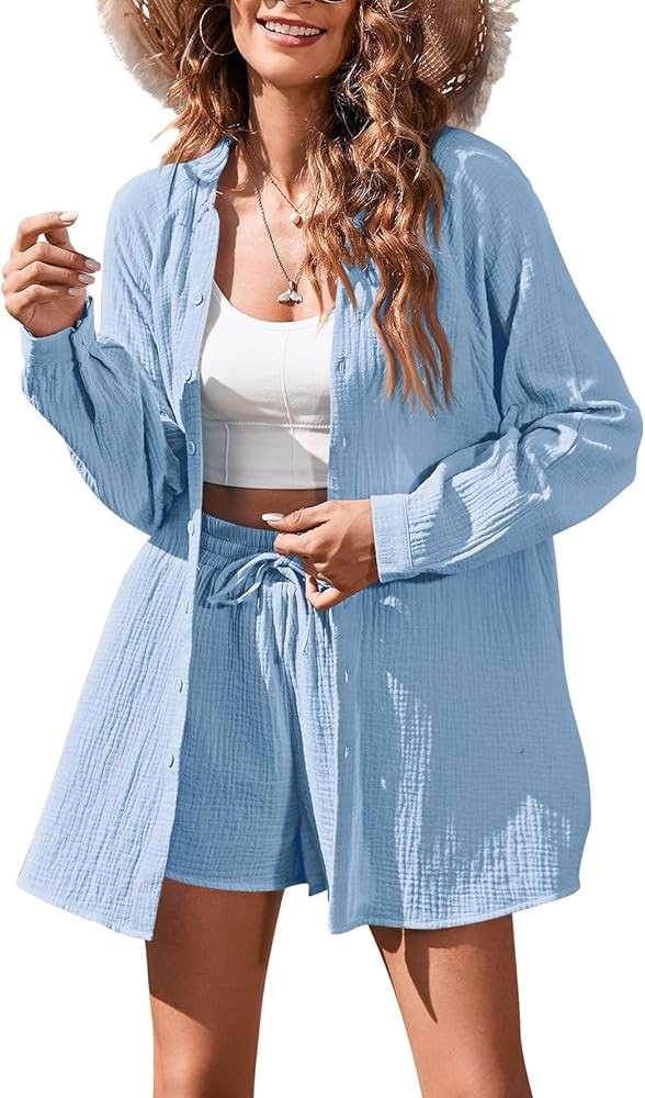 Pink Queen Women's 2 Piece Casual Tracksuit Outfit Sets Long Sleeve Shirt And Loose High Waisted ... | Amazon (US)