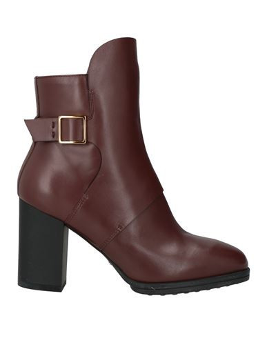 Tod's Woman Ankle boots Burgundy Size 4.5 Leather | YOOX (US)