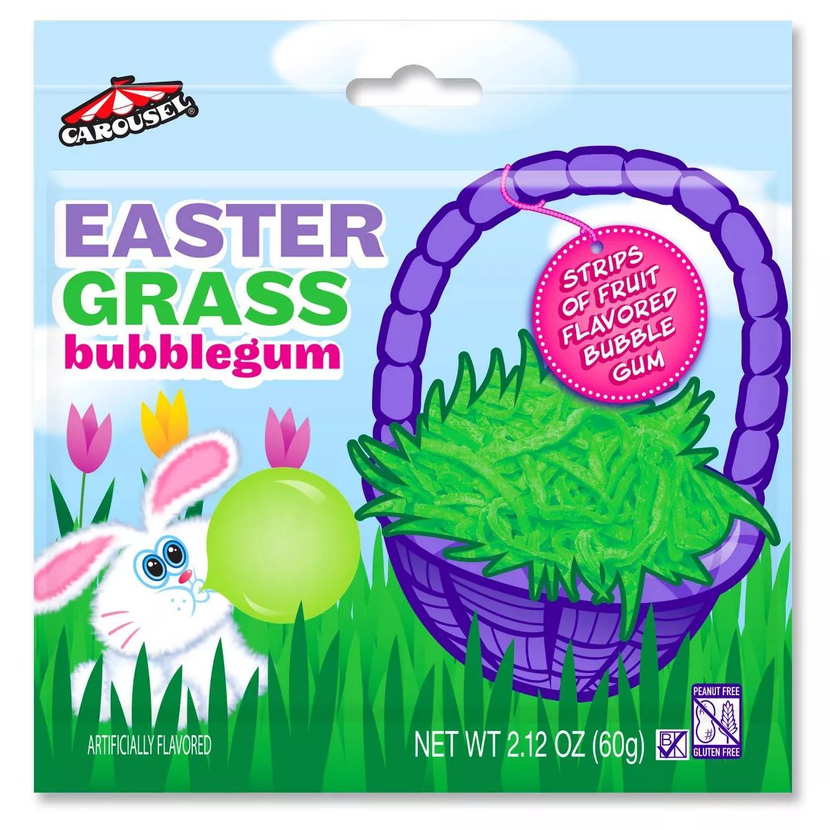 Carousel Easter Grass Bubble Gum - 2.12oz | Target