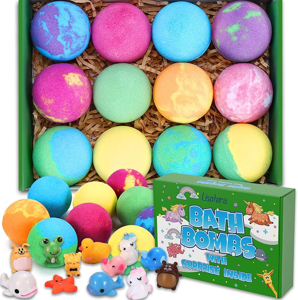 Bath Bombs for Kids with Surprise Inside for Girls Boys Suprise 12 Gift Set, Kids Safe Bubble Bat... | Amazon (US)