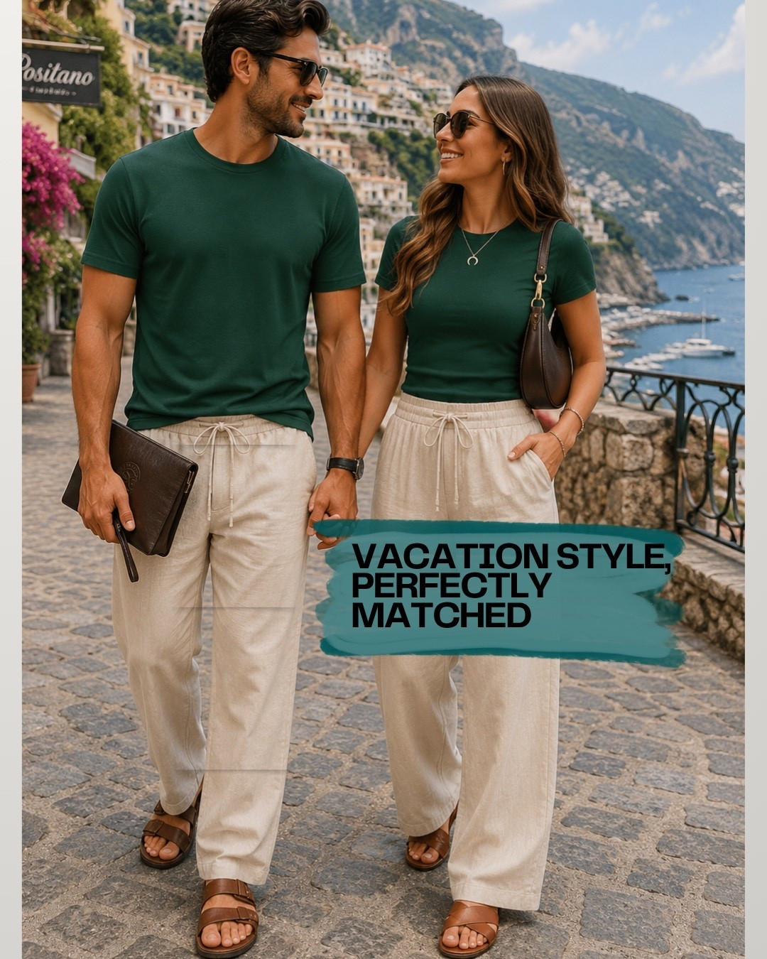 ☀️ Matching vacation vibes, effortless style. Green + linen is the summer combo we’ll be wearing on repeat. 🌿🤍 #LTKStyle #VacationOutfit #CoupleStyle #SummerFashion #LTKTravel #ResortWear #AmazonFashion #NeutralStyle #VacationLooks #LTKFinds