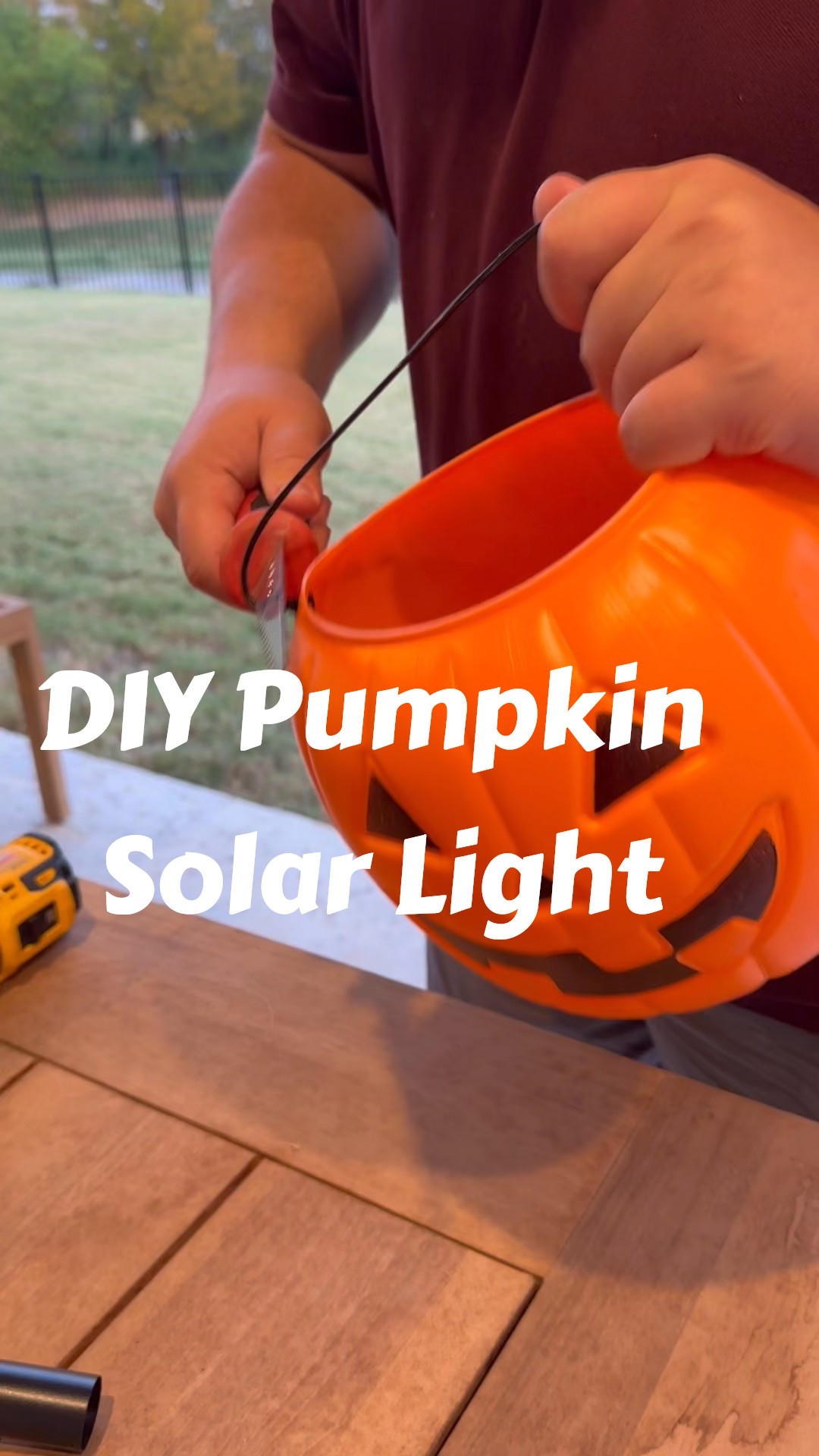 Pumpkin Landscape Solar Light - Use the $2 plastic pumpkins and a solar light to create Halloween themed walkway lighting.

How it’s done:  remove the plastic handle, outline the circumference of the light pole and drill it out, insert light pole, twist on the light, pull up the rubber ring to the base of the pumpkin. 🎃

It’s important to use this exact pumpkin and lantern as they fit perfectly together  



#LTKSeasonal #LTKFallSale #LTKHome