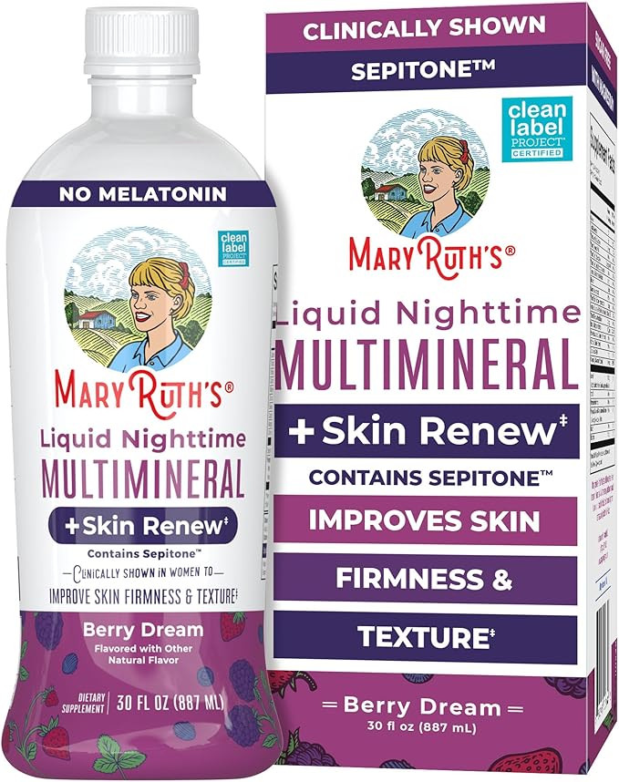 MaryRuth's Liquid Nighttime Liquid Multimineral + Skin Renew | Clinically Shown in Women to Reduc... | Amazon (US)