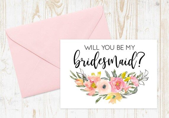 Bridesmaid Proposal Will You Be My Bridesmaid Cards Floral - Etsy | Etsy (US)