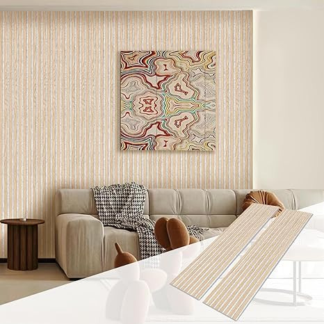 UNISOAR Wood Acoustic Panels 3D,2-Pack Wall Panels for Interior Wall decor,Decorative Accent Wall... | Amazon (US)