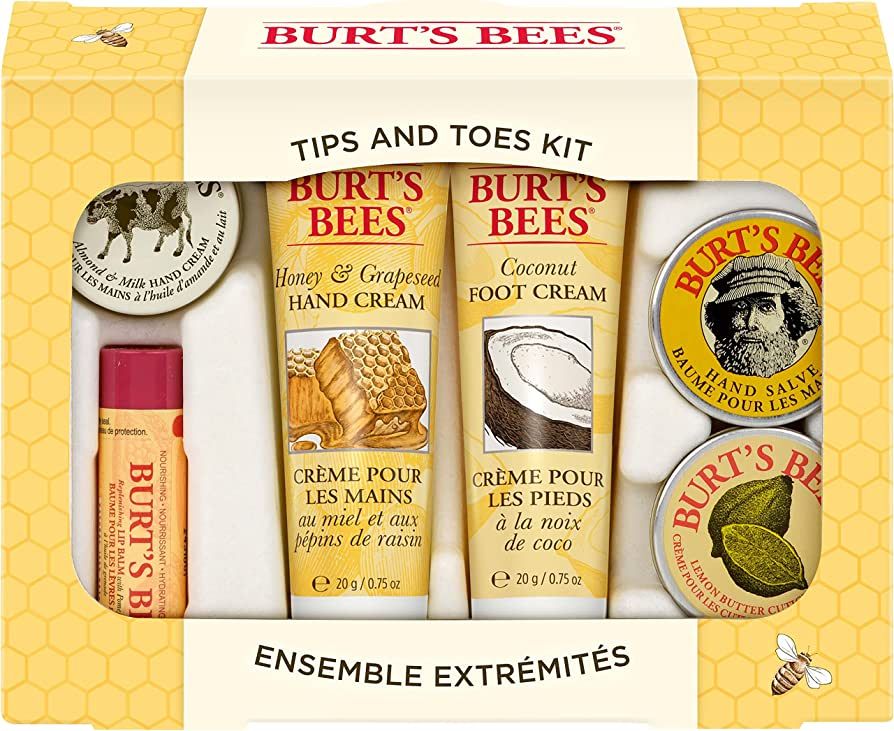 Burt's Bees Gifts, 6 Body Care Products, Tips and Toes Set - Moisturizing Lip Balm, 2 Hand Creams... | Amazon (US)