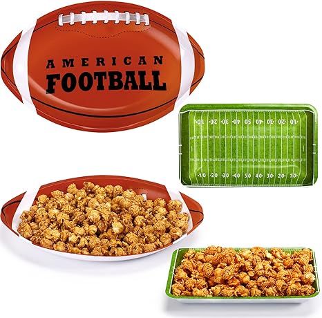 Cunhill Football Party Trays American Football Serving Trays Reusable Food Plates Football Snack ... | Amazon (US)